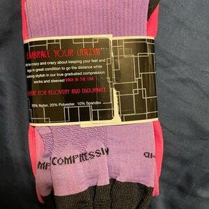 Pink and black compression  Socks